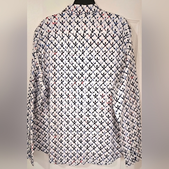 Robert Graham Navy and Red Patterned Button Down Shirt - Picture 4 of 10